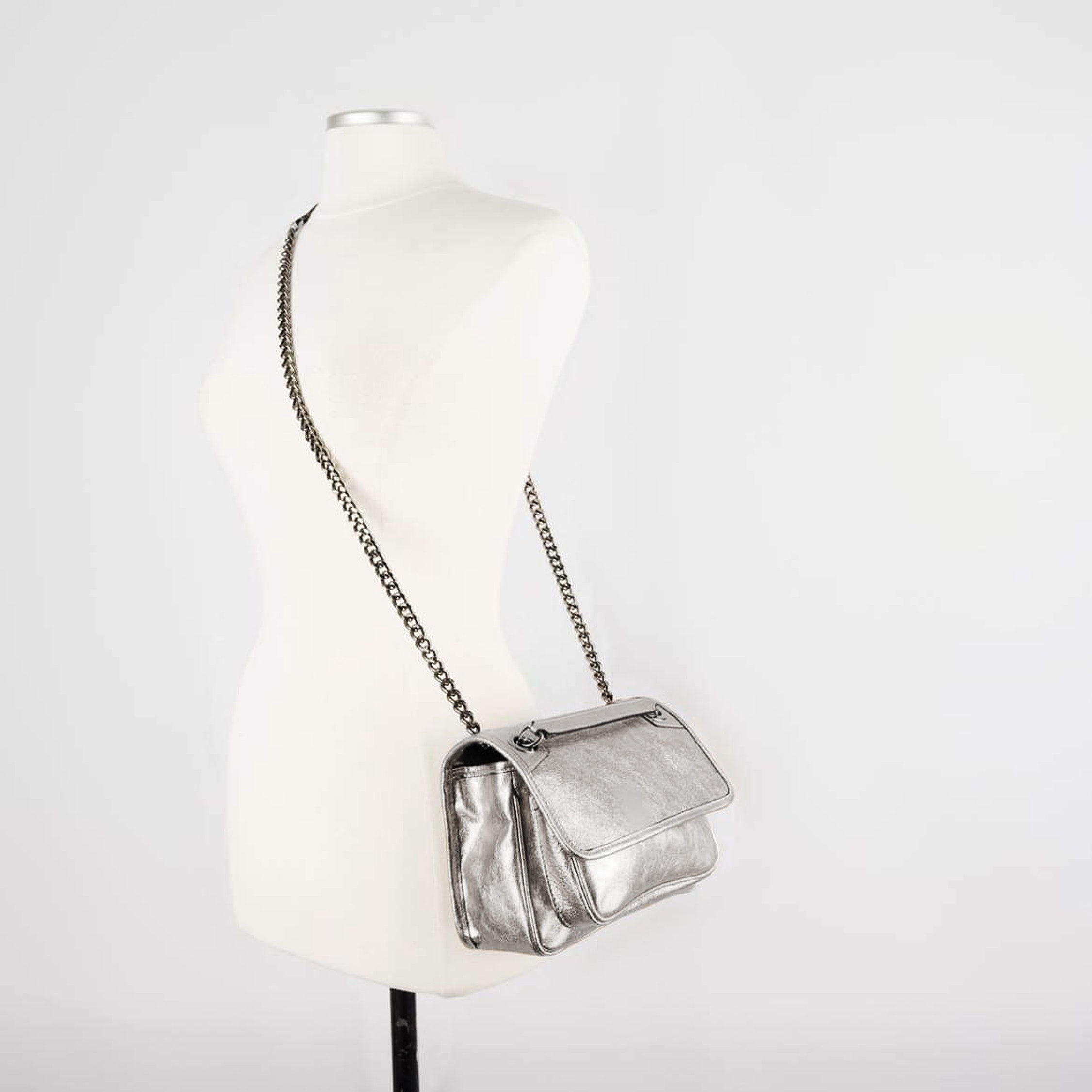 Wallet shoulder bag／お財布バッグ／silver 楽天市場】お財布 ショルダー（カラーシルバー）（バッグ