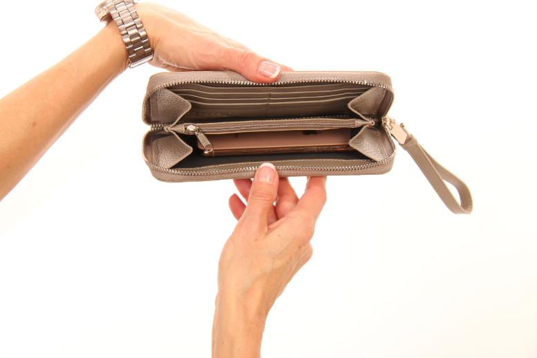 The Urban Wallet Wristlet - Parisienne Taupe – ooobaby luxe handbags